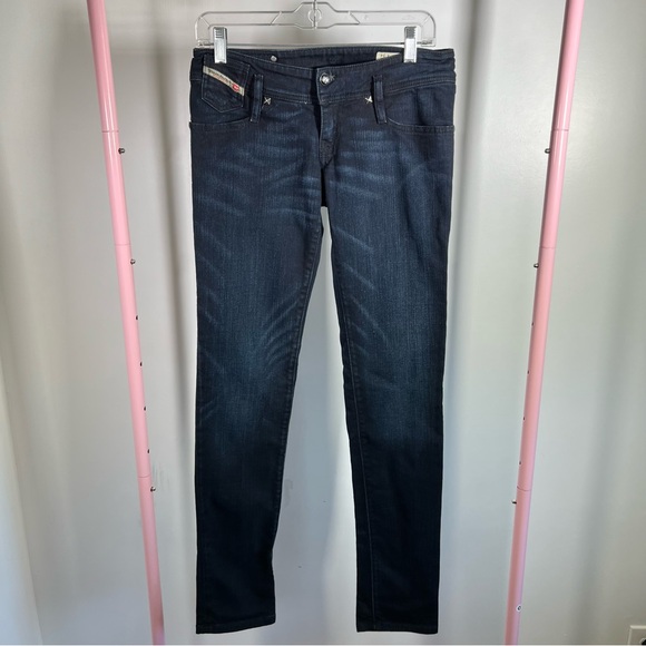 Diesel Matic RARE HTF Embossed Stretch Dark Denim Jeans 27 x 34 EUC - Picture 5 of 16